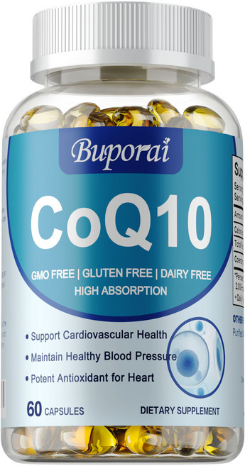 Buporai CoQ10 支持心血管健康 維持健康血壓 強效心臟抗氧化劑, 60