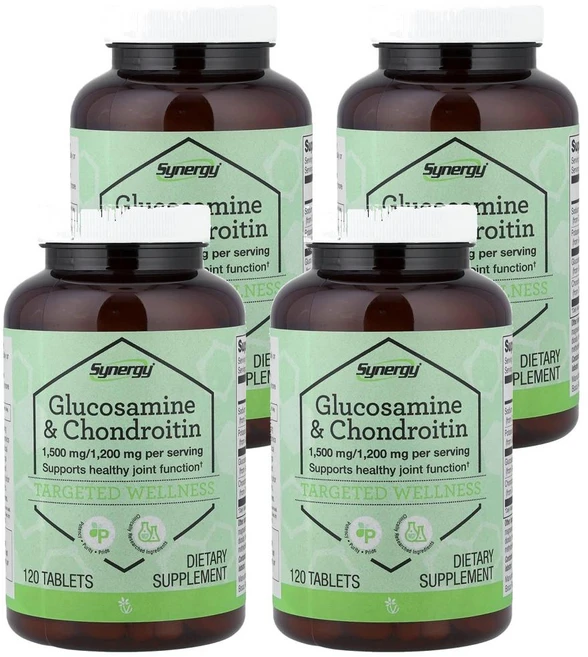 비타코스트 시너지 글루코사민 & 콘드로이친 Vitacost Synergy® Glucosamine & Chondroitin 120정, 4개 - 쿠팡