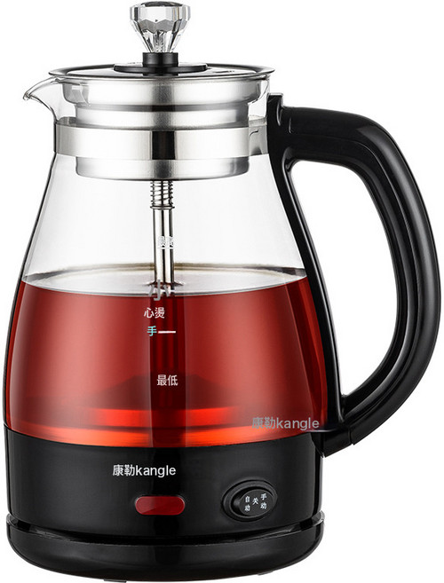 康勒kangle 煮茶器 蒸汽噴淋式養生壺 玻璃煮茶壺, 1個, 503普通款:煮茶器, 1cm