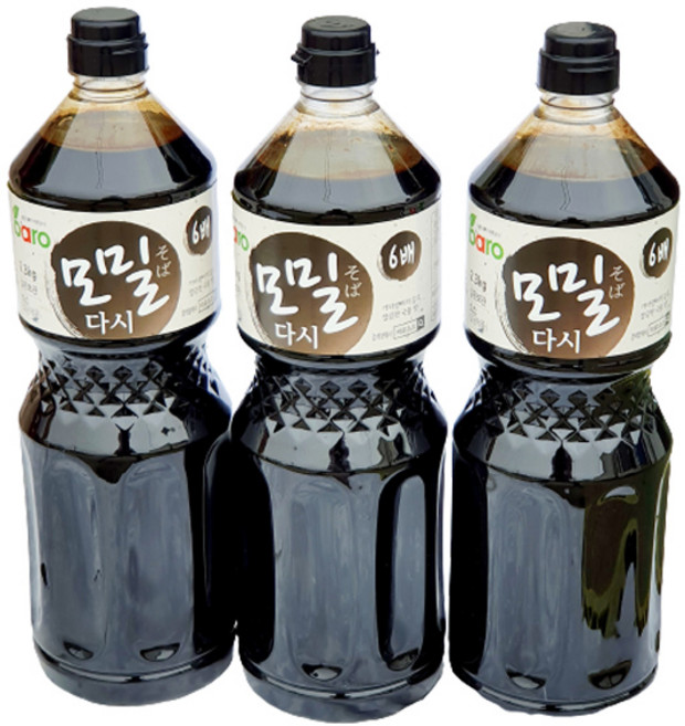 바로 메밀다시 모밀 소스 2.3kg 메밀국수 소바 육수 소스 장국, 3개