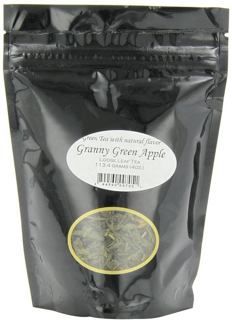 English Tea Store 루즈 리프 루이보스 허브 티 118.3ml(4온스), Granny Green 애플 티 파우치, 4 Ounce, 1개, 1개