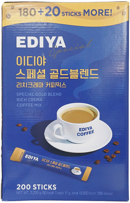 이디야 스페셜 골드블렌드 커피믹스, 11g, 200개입, 1개