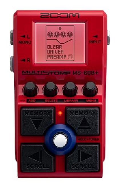ZOOM 줌 MS-60B + 멀티 스톰프 페달 레드 레드베이스 97 효과 / 앰프 모델