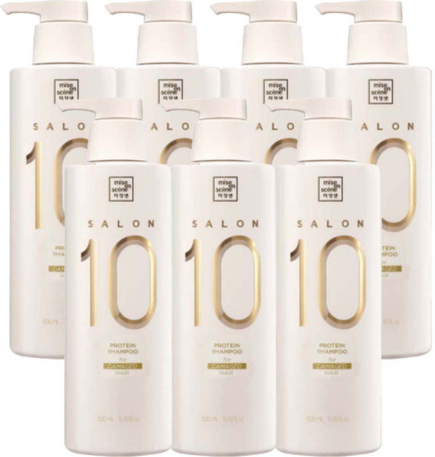 미쟝센 살롱 플러스 클리닉 10 샴푸 손상모발용, 500ml, 7개