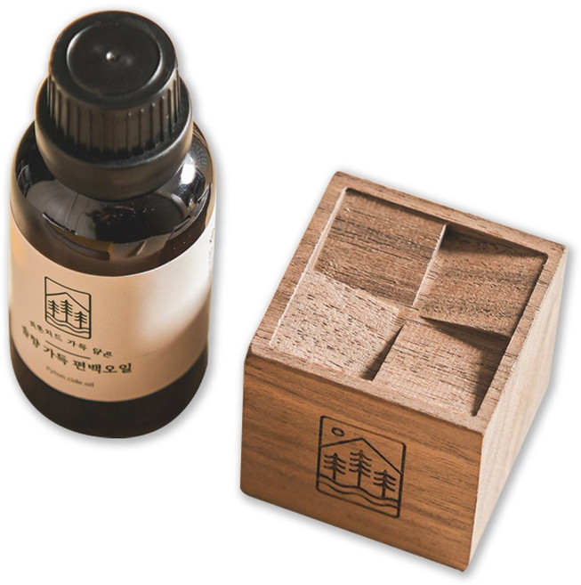 솔향가득 우드 디퓨저 편백오일 천연 아로마 오일 테라피, 1개, 10ml, 편백(타입01)