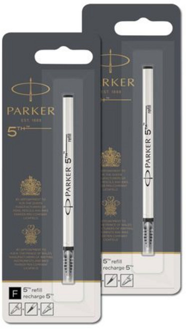 PARKER 파커 5th 대체심 2개 세트 가는 글자 블랙 수성 정규 수입품, 1개