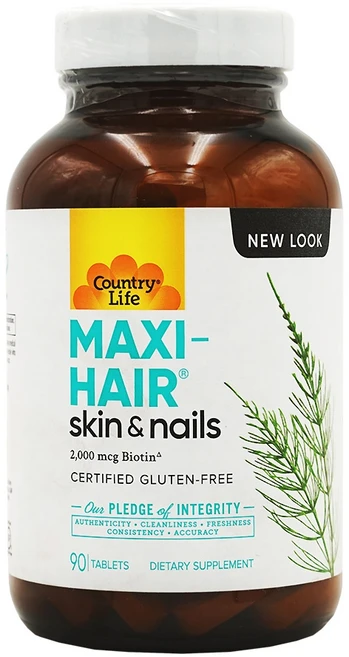 컨트리라이프 맥시헤어 스킨 앤 네일 Maxi-Hair Skin & Nails 90정, 1개 - 쿠팡