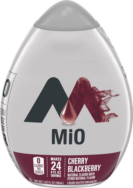 미오 미오 액상 물 첨가제 체리 블랙베리 1.62온스(45. Mio MiO Liquid Water Enhancer Cherry Blackberry 1.62 OZ (Pack of 2, 1개