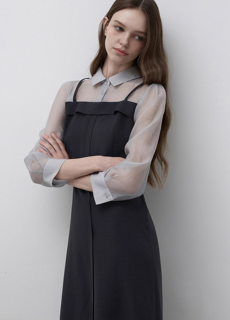 정품 잇미샤 여성 원피스 하객원피스 체형보완 실루엣 면접룩 세련된 회사원