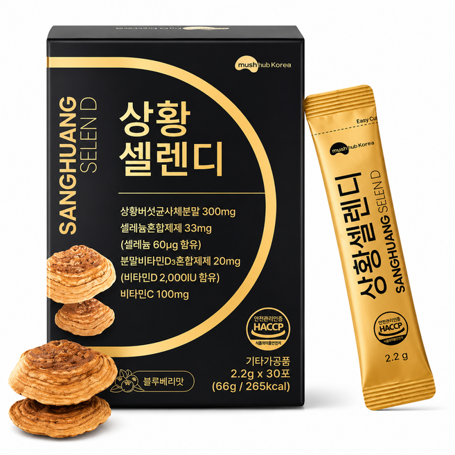 국내산 100% 상황버섯 상황셀렌디(30포), 66g, 1박스