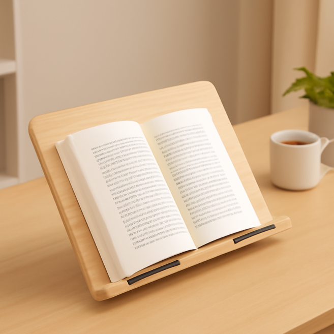 씨피다이 미끄럼방지 높이조절 접이식 대형 독서대, 메이플