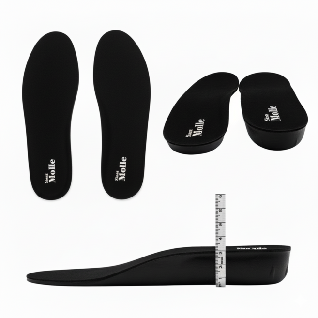 컨버스 키높이 깔창 나이키호환 컨버스신발 운동화 인솔 1cm 2cm 3cm, 1세트, 블랙 남성 1cm