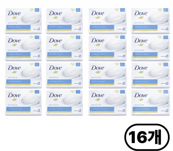 도브 센서티브뷰티바 저자극 목욕비누 대용량, 135g, 16개입 - 쿠팡