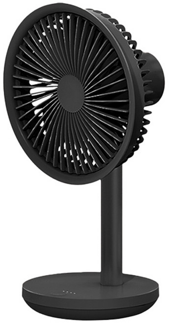 台式風扇 靜音運行 廣角送風 三段風速可選 無線使用, 黑, F5