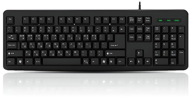 큐센 멤브레인 유선 일반형 키보드, 혼합색상, GP-K1200