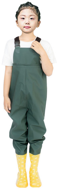 갯벌체험 KIDS 가슴장화 누림무역, 카키, 130