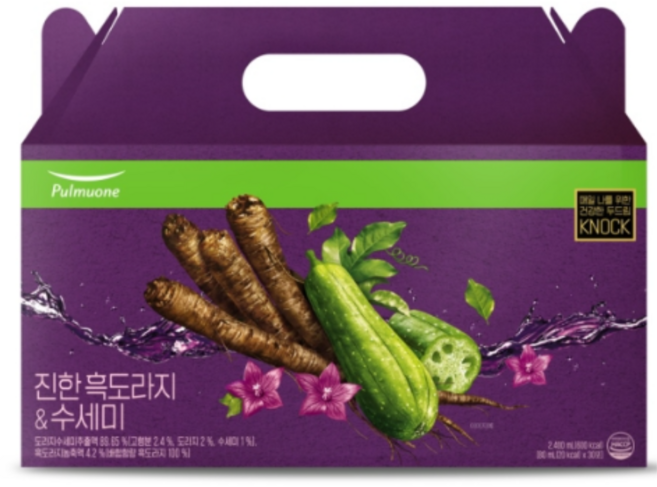 풀무원 진한 흑도라지 수세미 선물세트, 80ml, 1세트