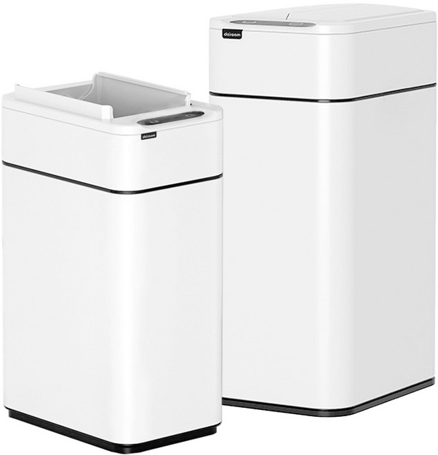 다룸 스마트 자동 센서 냄새 차단 쓰레기통 30L, 화이트