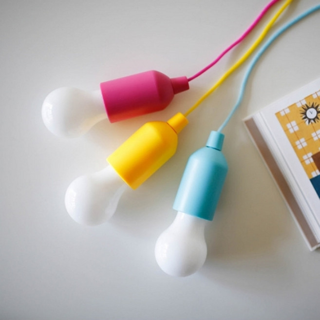 안녕토리 캠핑 감성 무선 당기는 전구, 검정, 1개