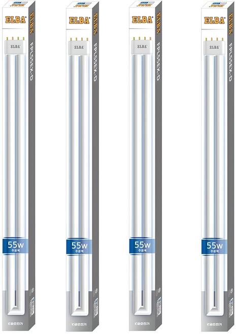 금호전기 엘바 FPL 형광램프 55w FPL55EX-D, 주광색, 4개