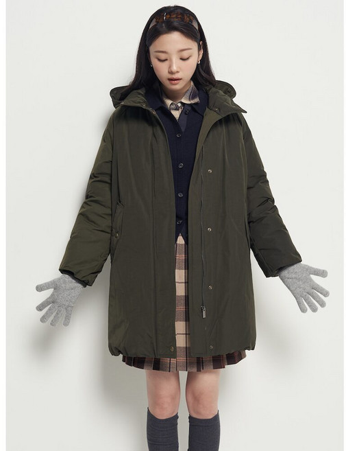 [백화점] 빈폴 레이디 재킷 빈폴레이디스 클래식 야상 다운 롱기장 점퍼 카키 (BF5Y38C02H) 봄 여행 선물 도시 에지