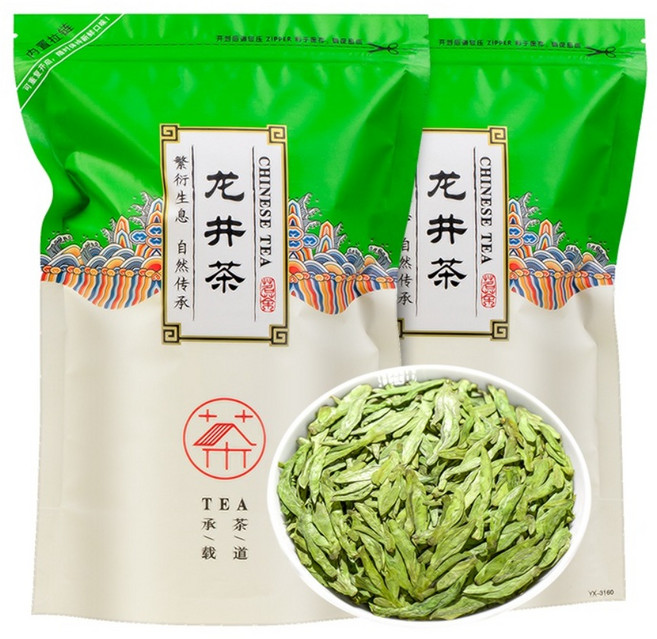 중국녹차 서호용정 시후롱징 우전 용정차 춘차, 용정차 500g 실용팩 4개