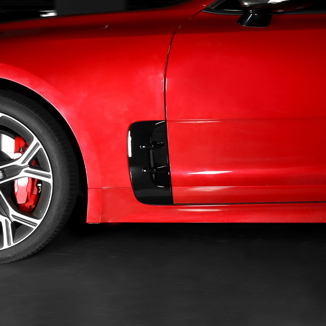 유투카 호환 스팅어 튜닝 용품 휀다 가니쉬 커버 블랙 카본 몰딩 차량 기스방지 드레스업, 기타, 유광블랙