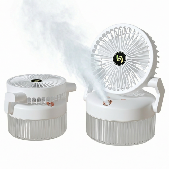 라토보리 무선 저소음 탁상용 선풍기 가습기 미니 파워 서큘레이터, 화이트, SGD-168
