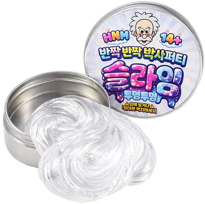 티토 박사 퍼티 유리 슬라임 샤오홍슈 투명 주물럭 말랑이, 투명투명, 65g, 2개