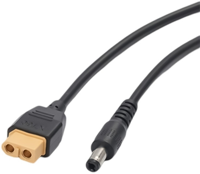 DC5521 ~ XT60 전원 어댑터 케이블 길이 27cm DC5525 5521에 효율적인 전류 전송 남성 XT60 커넥터와 호환됨, 5.5x2.5mm interface, 1개