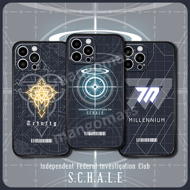 [호환]블루아카이브 샬레 로고 갤럭시 아이폰 시리즈 휴대폰 스마트폰 케이스