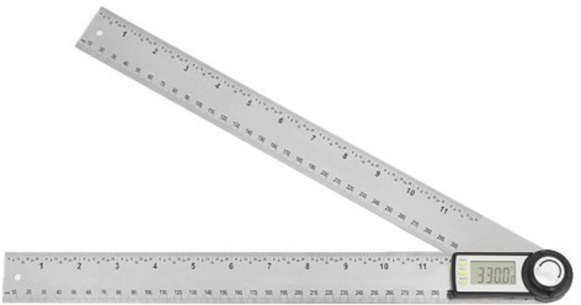 디지털 스틸 각도기 자 30cm, 1개