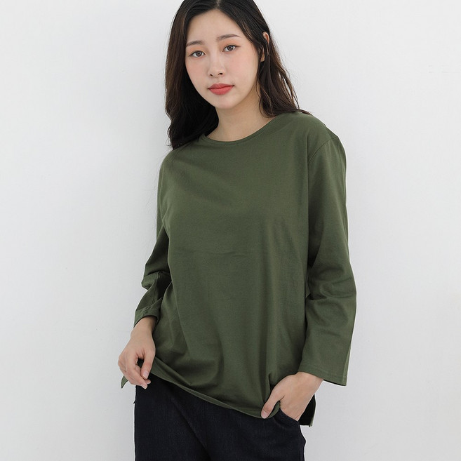 핏걸스 베이직 8부 티셔츠