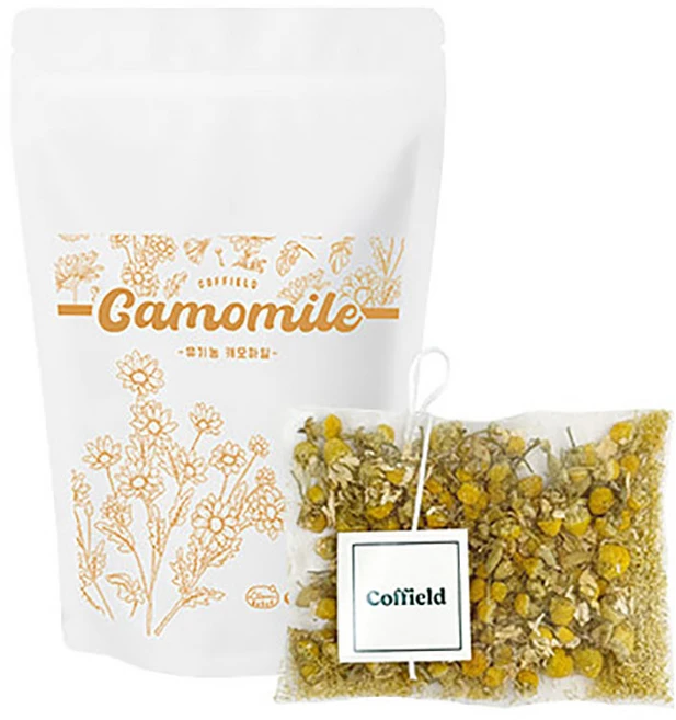 커필드 유기농 캐모마일 티백, 2.7g, 1개, 20개입 - 쿠팡