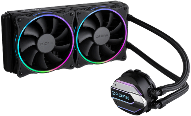 ZADAK 一體式水冷散熱器 RGB, 黑, 3個, ZA-SPA240AA-R1