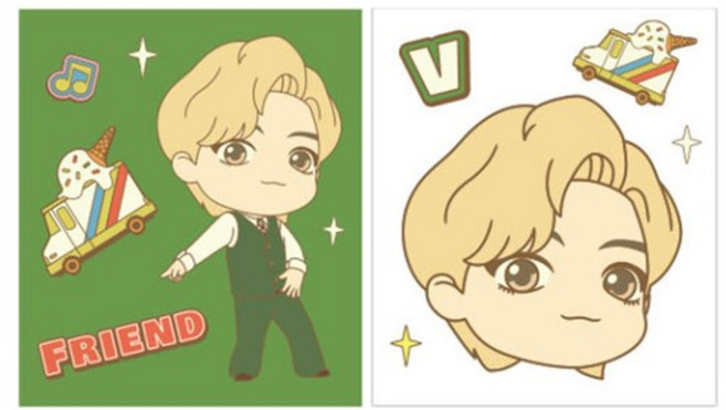 BTS 타이니탄 다이너마이트 뷔 보석십자수 스티커 9.5x11cm, 없음