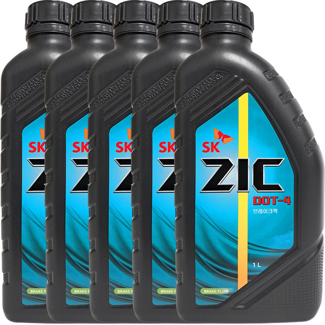 ZIC DOT-4 브레이크오일 1L, 5개
