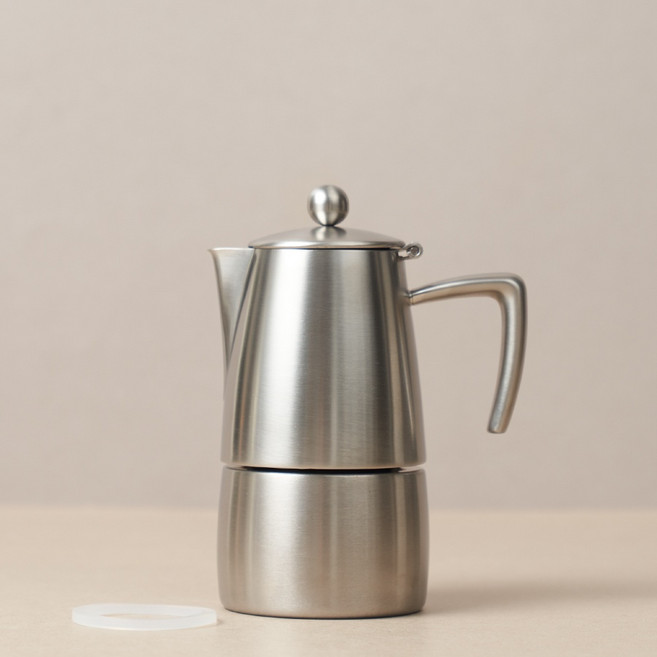 스테인레스 모카포트 일사 슬란치오 2인 2type, 유광, 1개