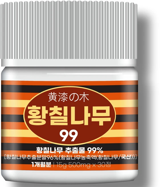 [순도99%] 자생 황칠나무 추출물 100% 정품 식약청인증 HACCP, 1개, 30정 - 쿠팡