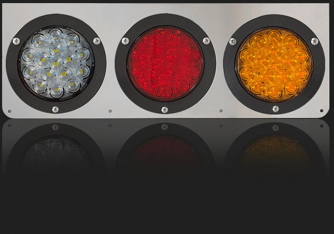 삼항LED 12-24V겸용 화물차용 LED 테일램프 3구 / 데루등 후미등, S25, 1개