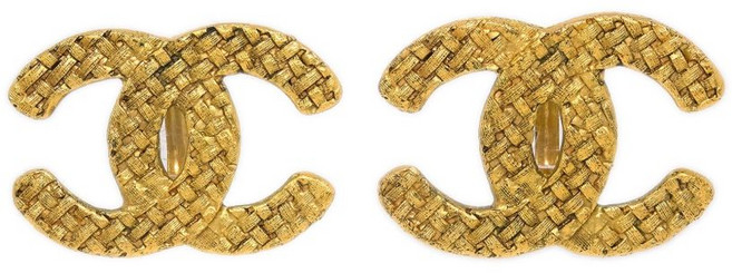 샤넬 중고 1994 CC 로고 클립온 이어링