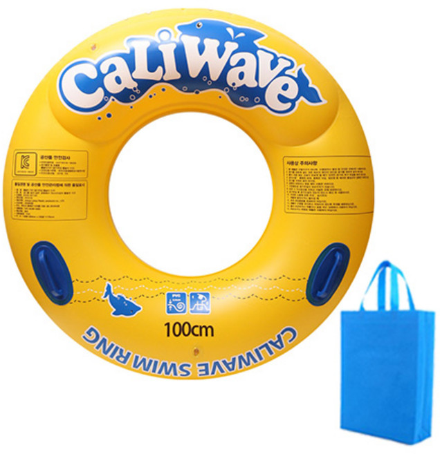 캘리웨이브 물놀이 튜브 100cm, 옐로우, 1개