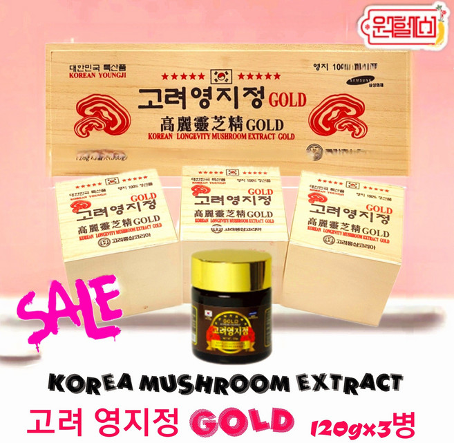행사 당일출발 고려영지정골드(대용량)120g*3병/360g 영지농축액100% 고려 영지정 결제시 당일발송, 3개, 120g
