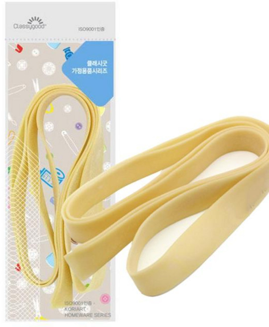 두꺼운 노란 고무줄1.5m 특대 20mm 고무밴드 폭넓은 의류 산업용, 옐로우, 1개