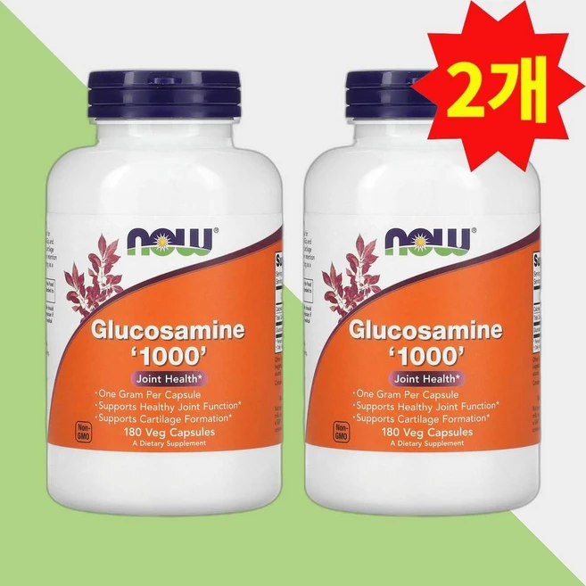 나우푸드 글루코사민 1000 180캡슐 조인트 서포트 Glucosamine 2개, 180정 - 쿠팡