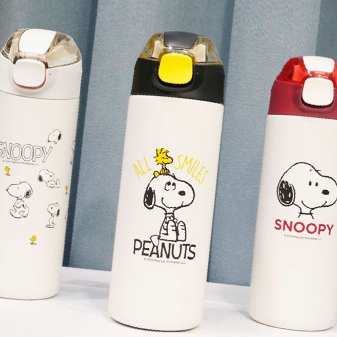 캠핑 캐릭터 텀블러 500ml 빠른배송 굿즈 환경용품 프로모션, 블랙