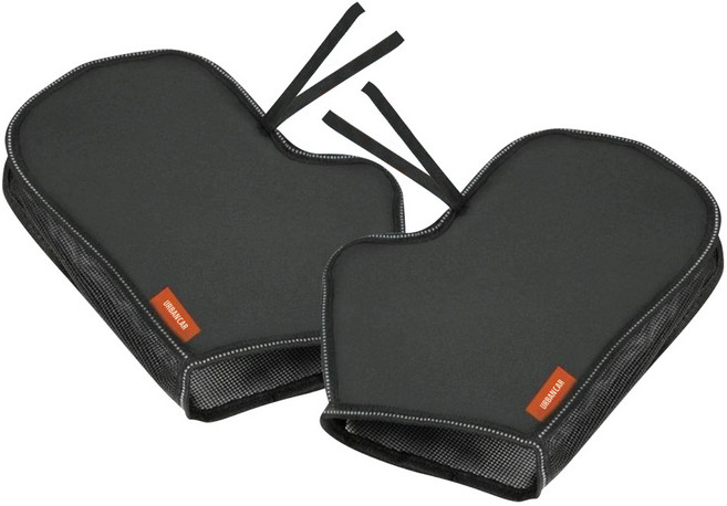 어반카 무지 바이크 핸들커버 방수 메쉬 통풍 토시 장갑 양손착용 세트, 블랙