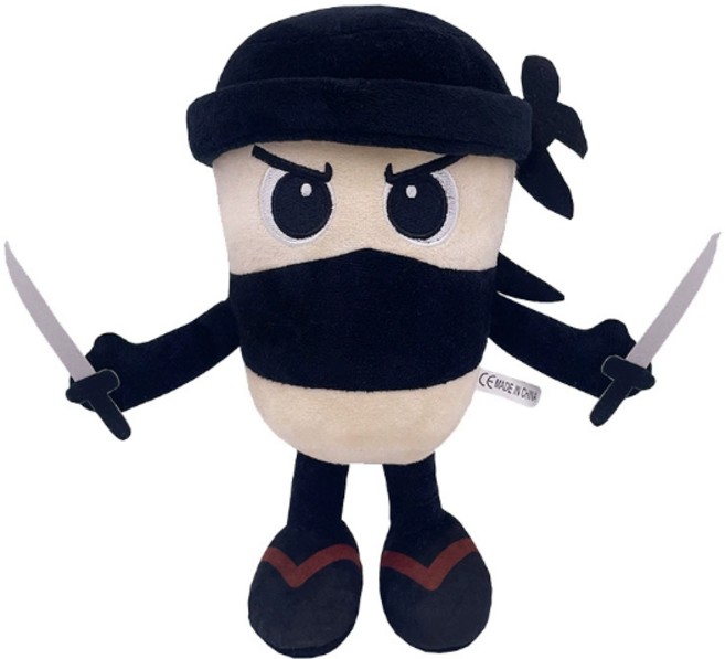 퉁퉁퉁사후르 트랄라레로트랄랄라 침판지니바나니니 보네카암발라부 타타타사후르 리릴리라릴라 인형 키링 이탈리안 브레인로트, 1개, 카푸치노 아사시노, 25cm