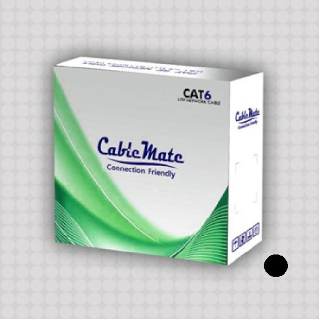 케이블메이트 CAT6 UTP 100M 블루 단선 랜케이블 랜선 제작용, cat6 utp 블랙, 1개