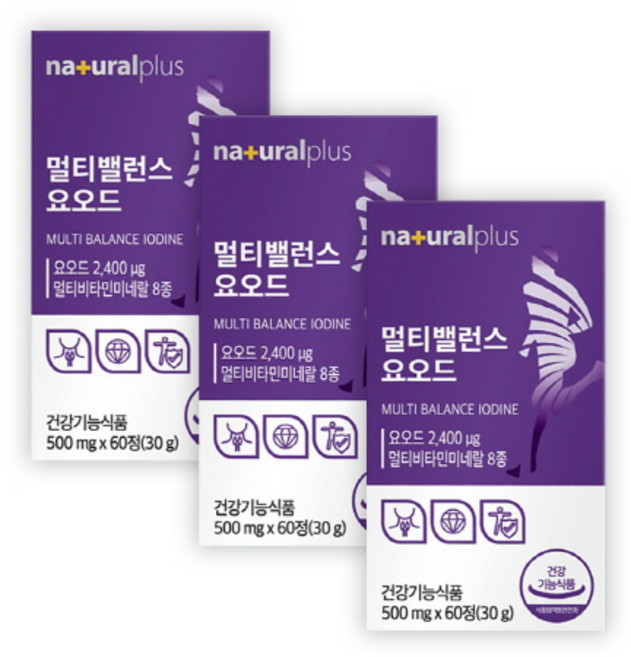 갑상선 건강 요오드 아이오다이드 아이오딘 요드, 60정, 3박스
